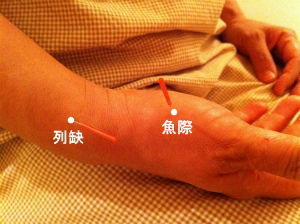 列缺と魚際