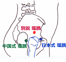 ３つの環跳（日本式、中国式、別説）