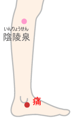 陰陵泉と内踝の痛み