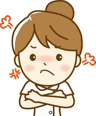 怒る女性
