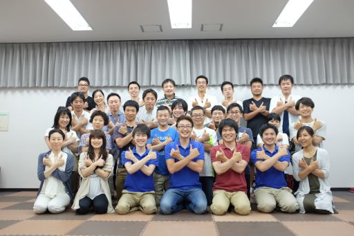 整動鍼セミナーの受講者の集合写真(2016年7月25日)
