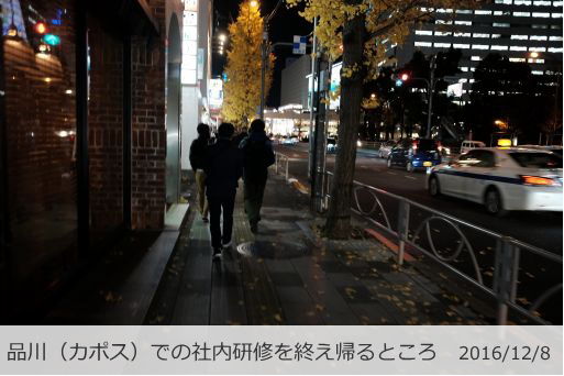 カポスの社内研修の後にスタッフを後ろから撮影