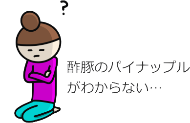 酢豚のパイナップル