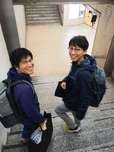 整動鍼DVDの撮影を終えた栗原と岡本